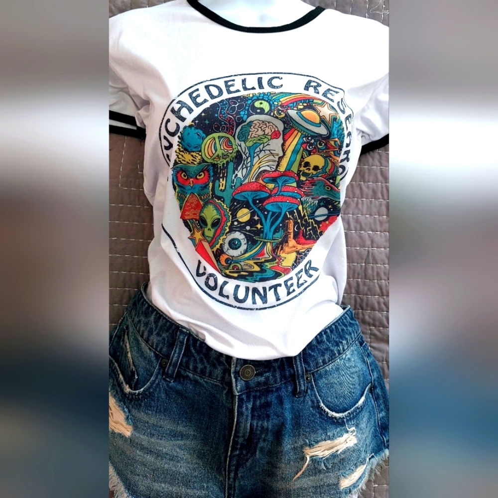 Psychedelic Research Volunteer Ringer Tee
